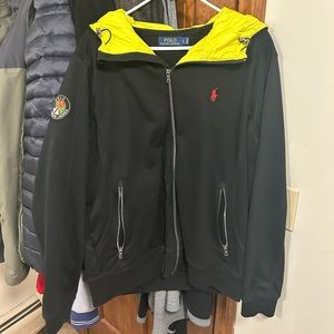 Polo Ralph Lauren black and yellow mens hoodie